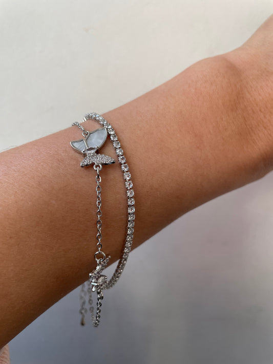 Butterfly sparkling bracelet
